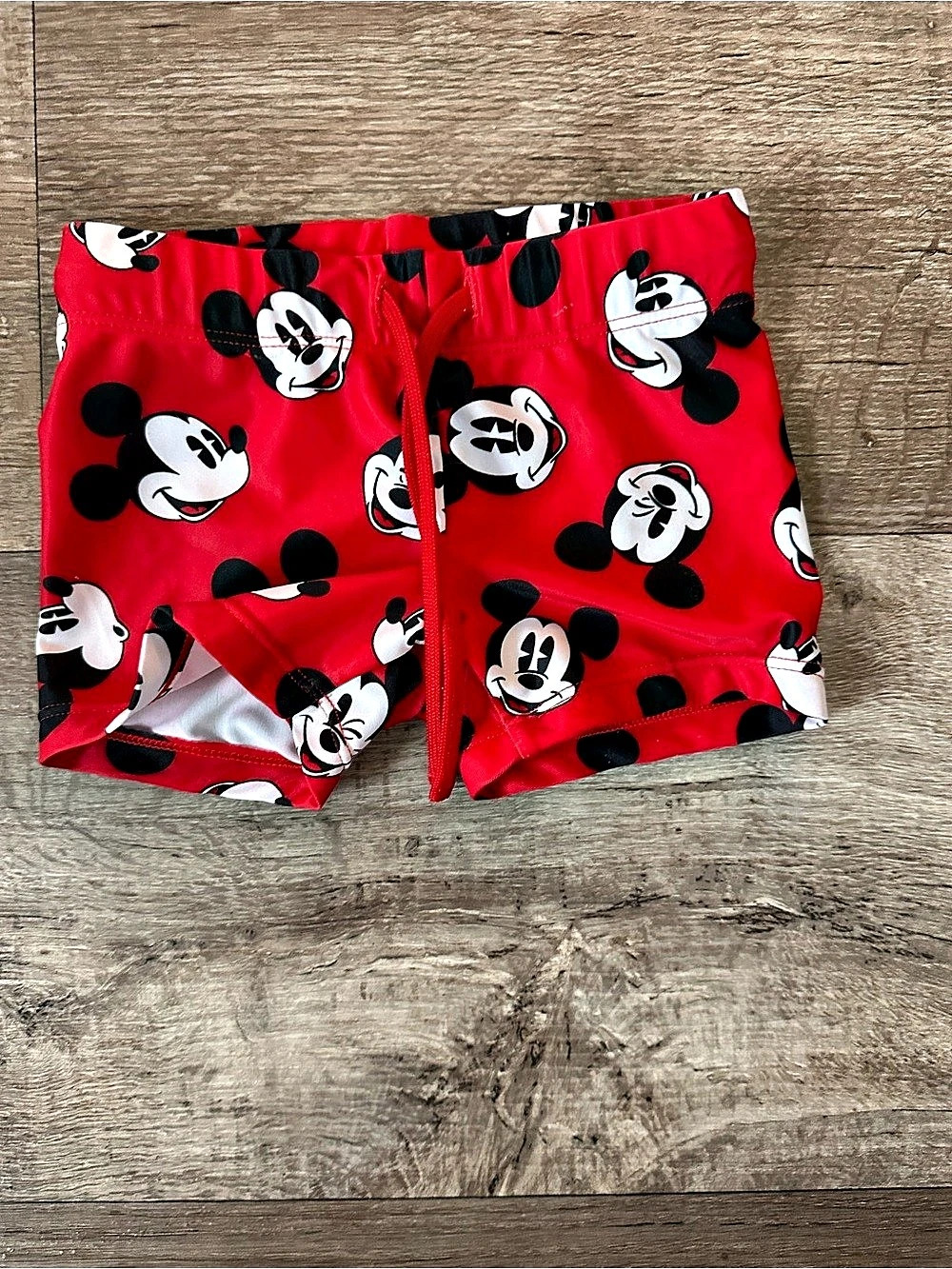 H&M Disney Mickey Mouse swim trunks Boys 11⁄2-2Y Red Mickey Mouse Swim Trunks